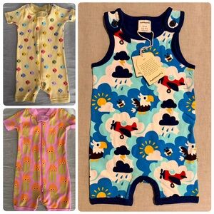 Bundle of shortie rompers 3-6mo